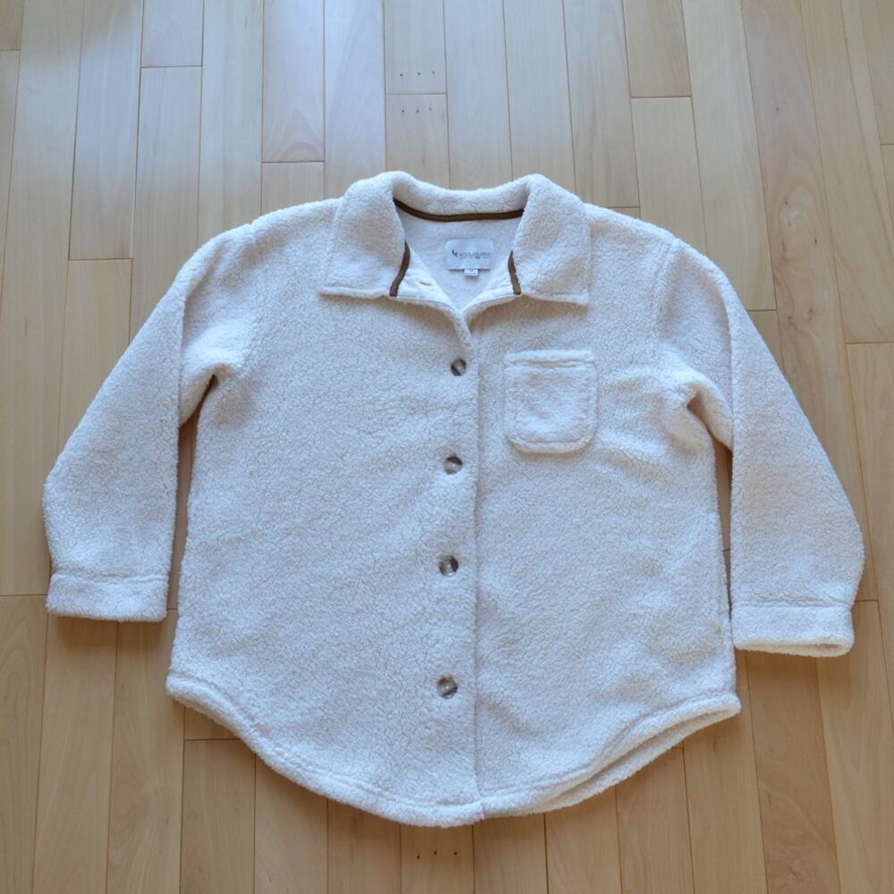 Koolaburra UGG Fleece Cardigan Sweater Size Medium Cream